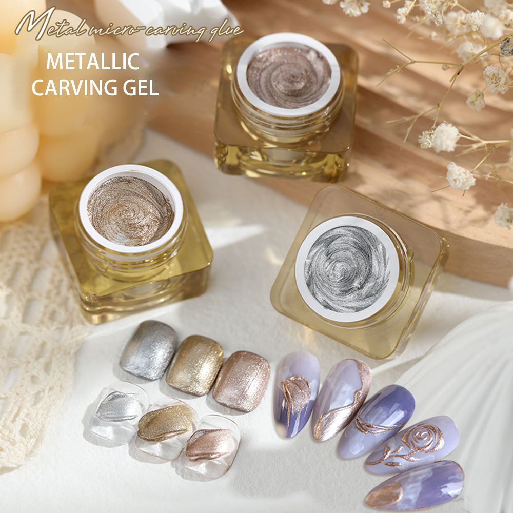 Resin Art With Rose - 8g Metallic Carving Gel 3D Embossed