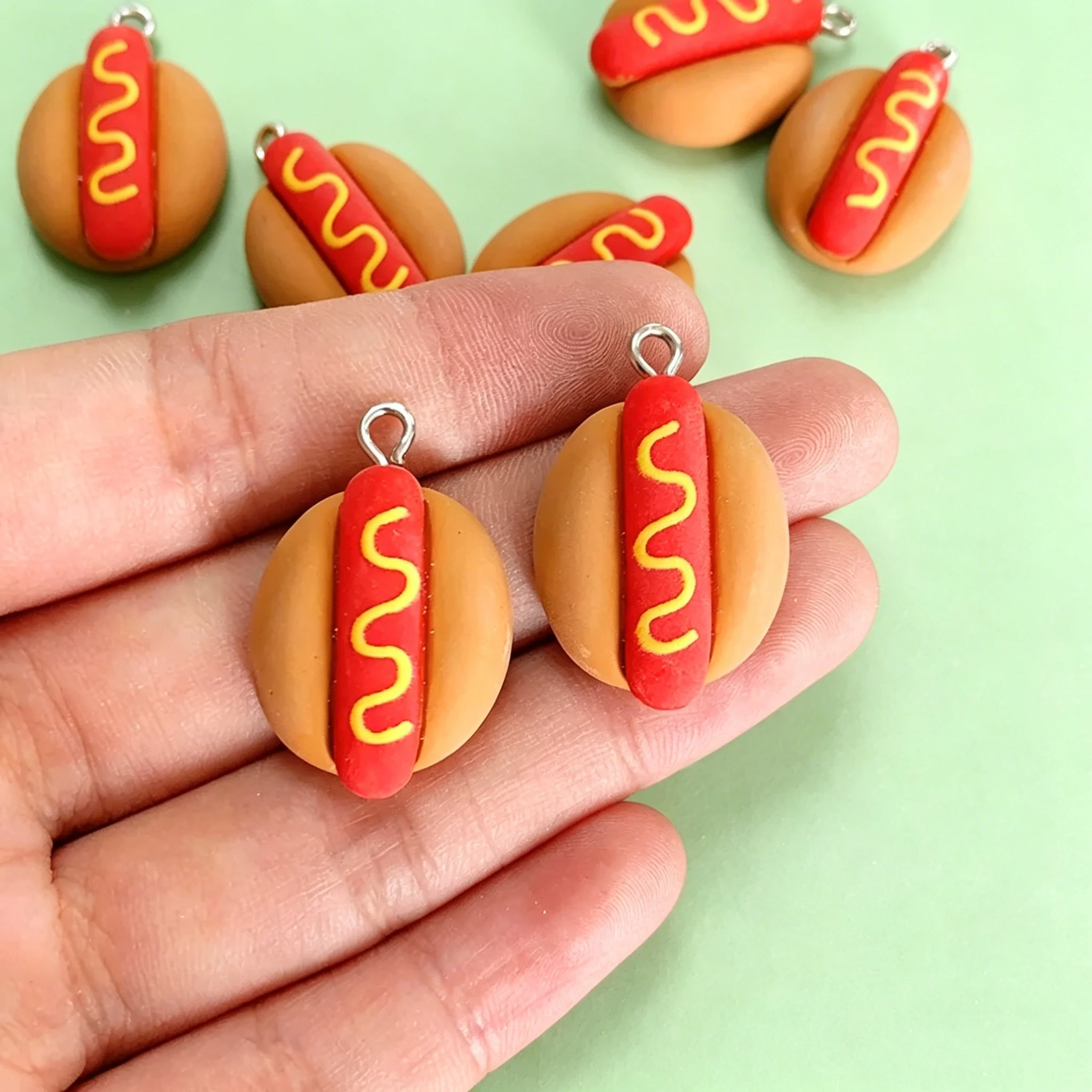 10Pcs Cute Mini Hot Dog Resin  - Resin Art Calligraphy recensione e prezzo