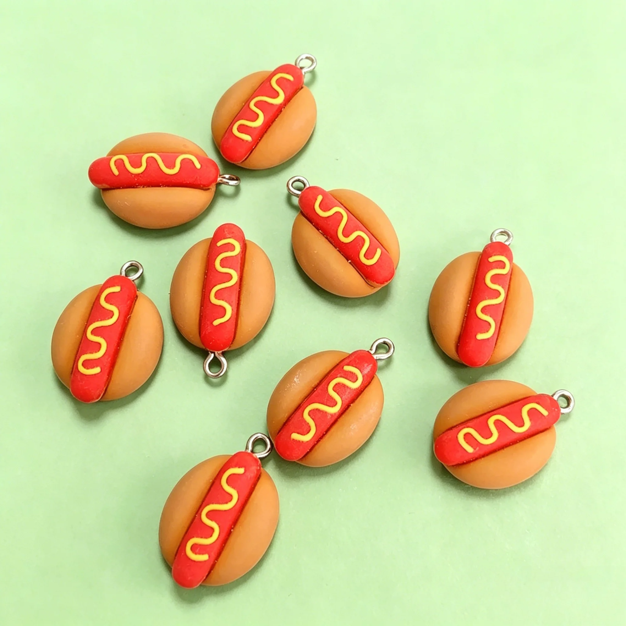 10Pcs Cute Mini Hot Dog Resin  - Resin Art Calligraphy recensione e prezzo