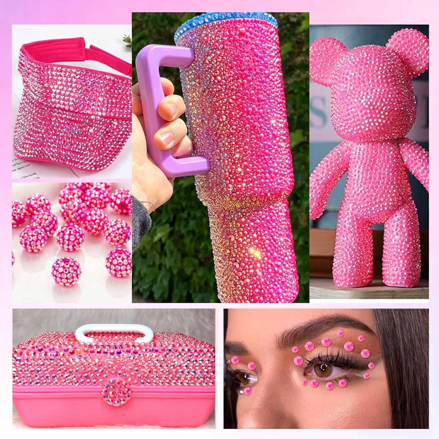 Hot Pink Flatback Resin Rhines - Resin Art Quantity recensione e prezzo