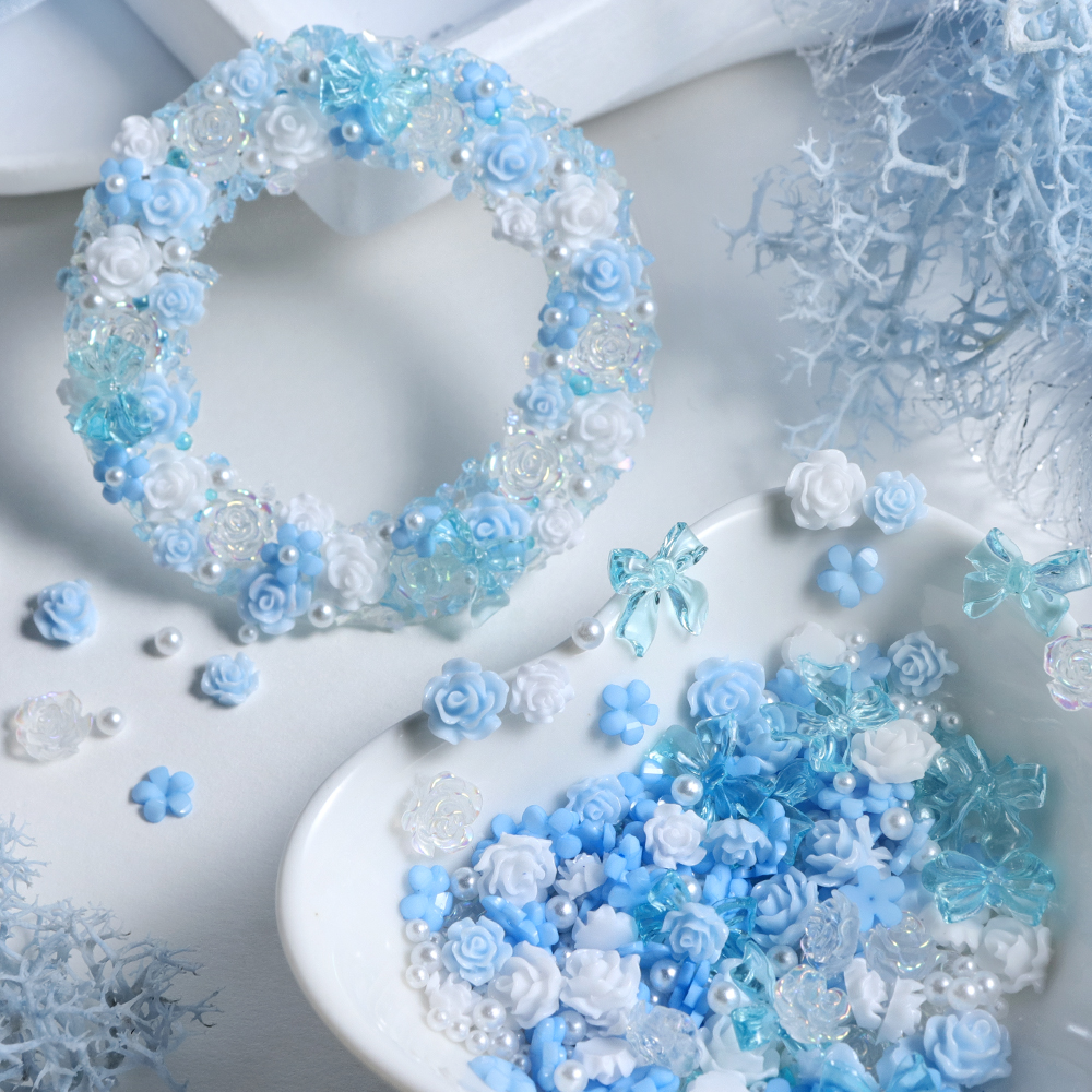 Mixed Blue Acrylic Flower Rose - Resin Art With Rose recensione e prezzo