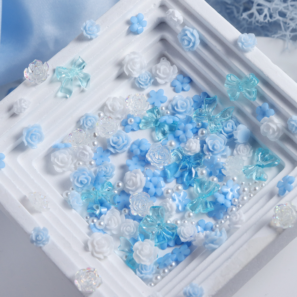 Mixed Blue Acrylic Flower Rose - Resin Art With Rose recensione e prezzo