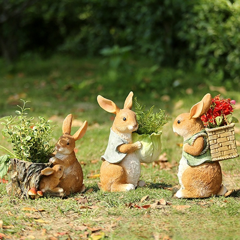 Outdoor Garden Statues Rabbit  - Resin Art Craft recensione e prezzo