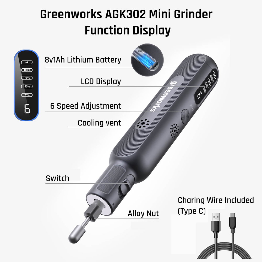 Greenworks 8V Mini Grinder 52p - Resin Art Machine recensione e prezzo