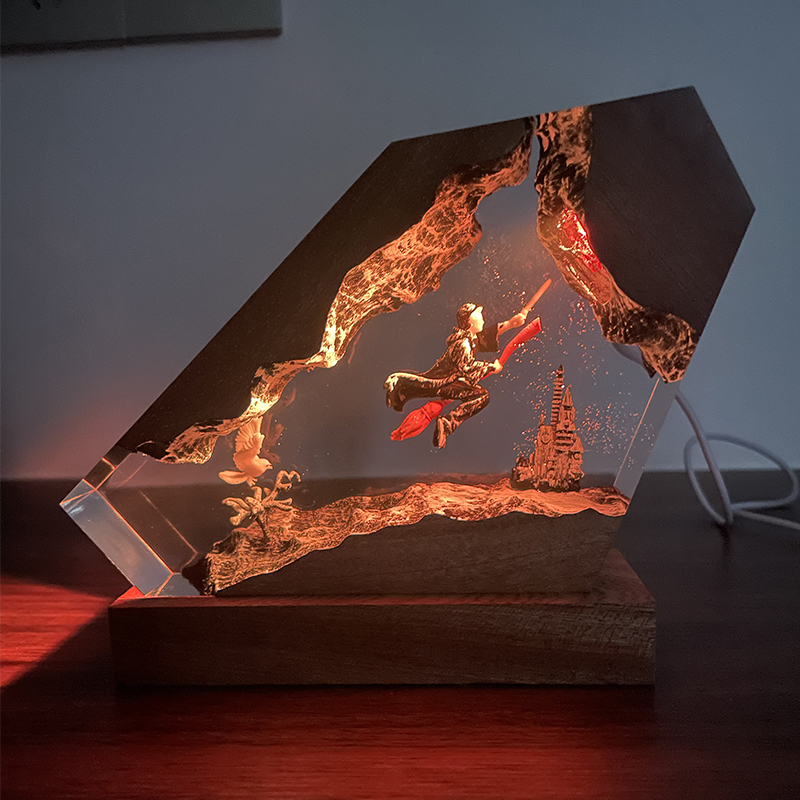 Wood Resin Epoxy Lamp Wizard B - Resin Artist recensione e prezzo