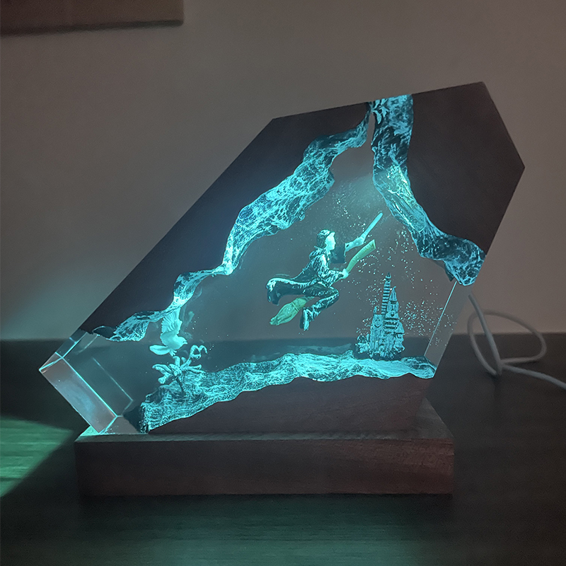 Wood Resin Epoxy Lamp Wizard B - Resin Artist recensione e prezzo