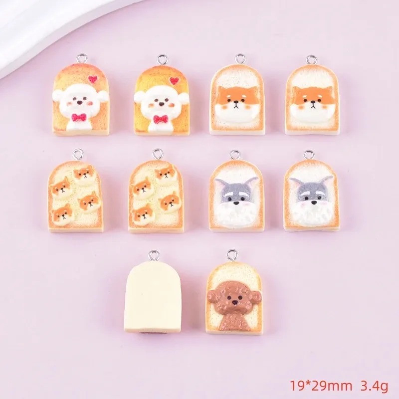 10Pcs Cute Toast Dog Resin Pen - Resin Art Craft recensione e prezzo