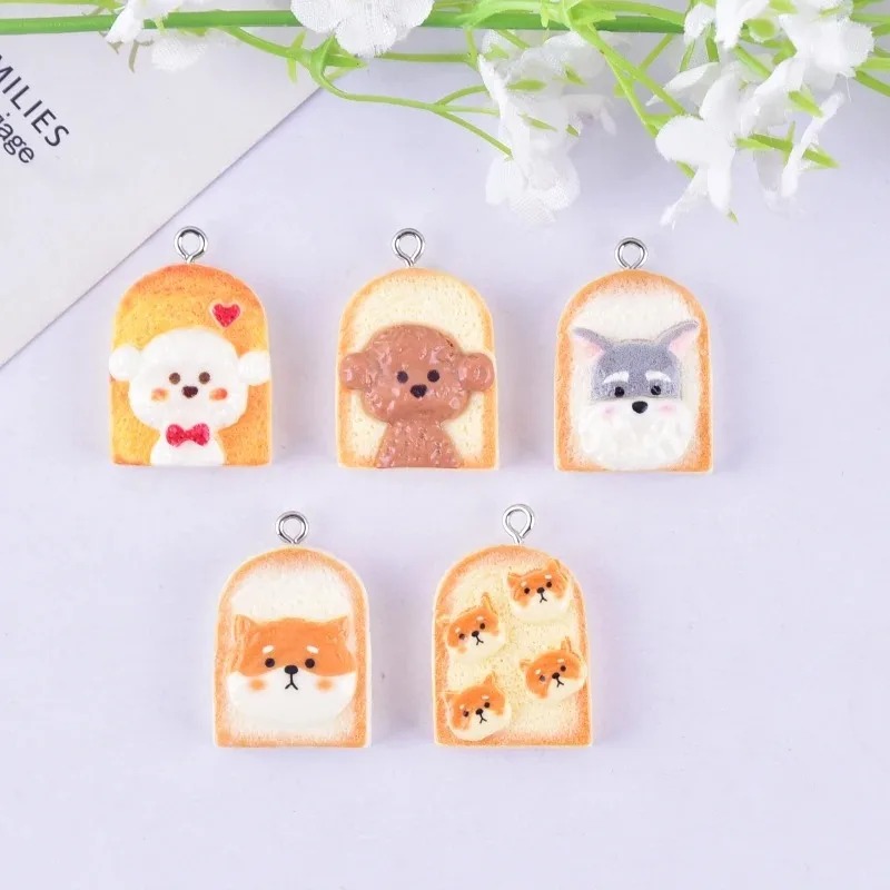 10Pcs Cute Toast Dog Resin Pen - Resin Art Craft recensione e prezzo