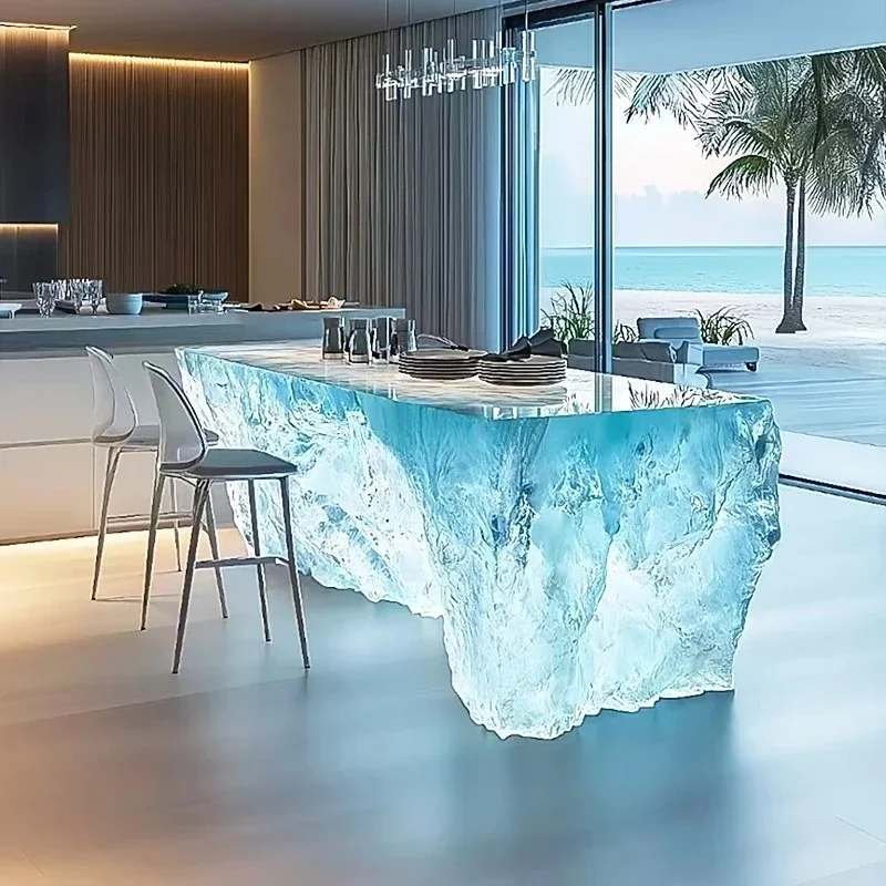 Transparent Island Villa Bar H - Resin Art Coffee Table recensione e prezzo