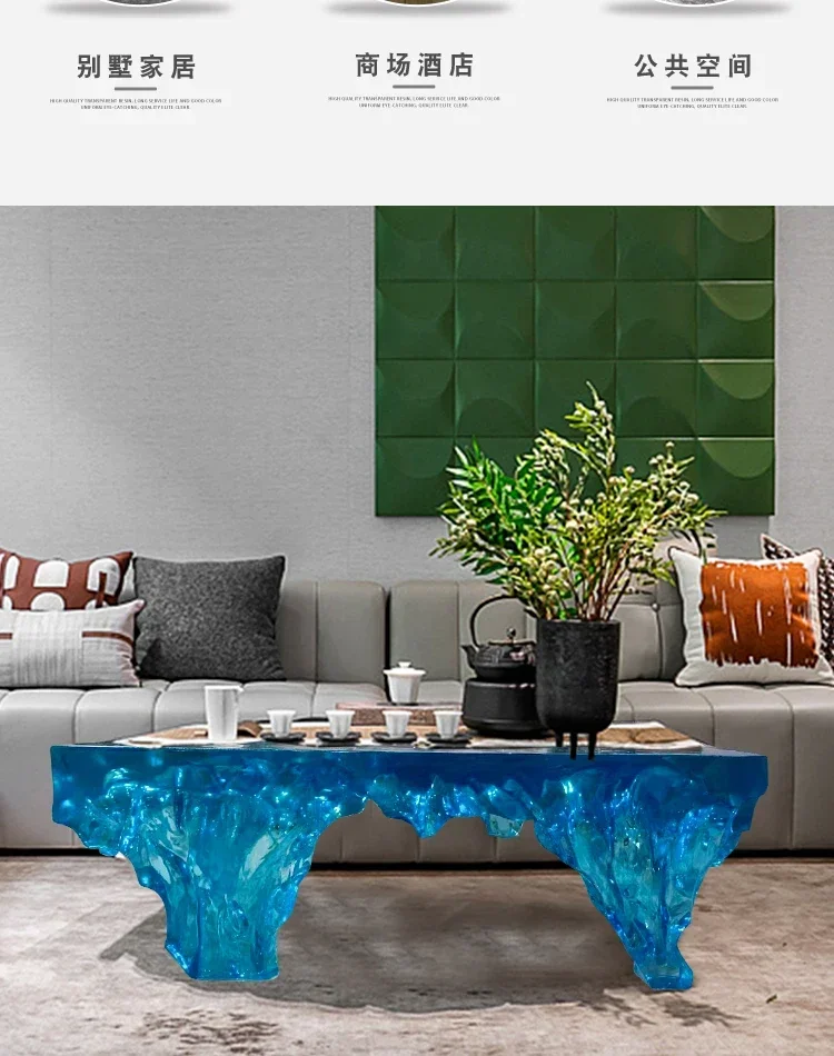 Transparent Island Villa Bar H - Resin Art Coffee Table recensione e prezzo