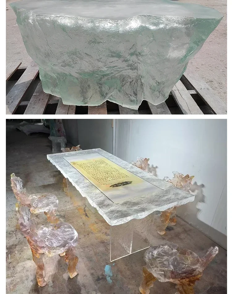 Transparent Island Villa Bar H - Resin Art Coffee Table recensione e prezzo