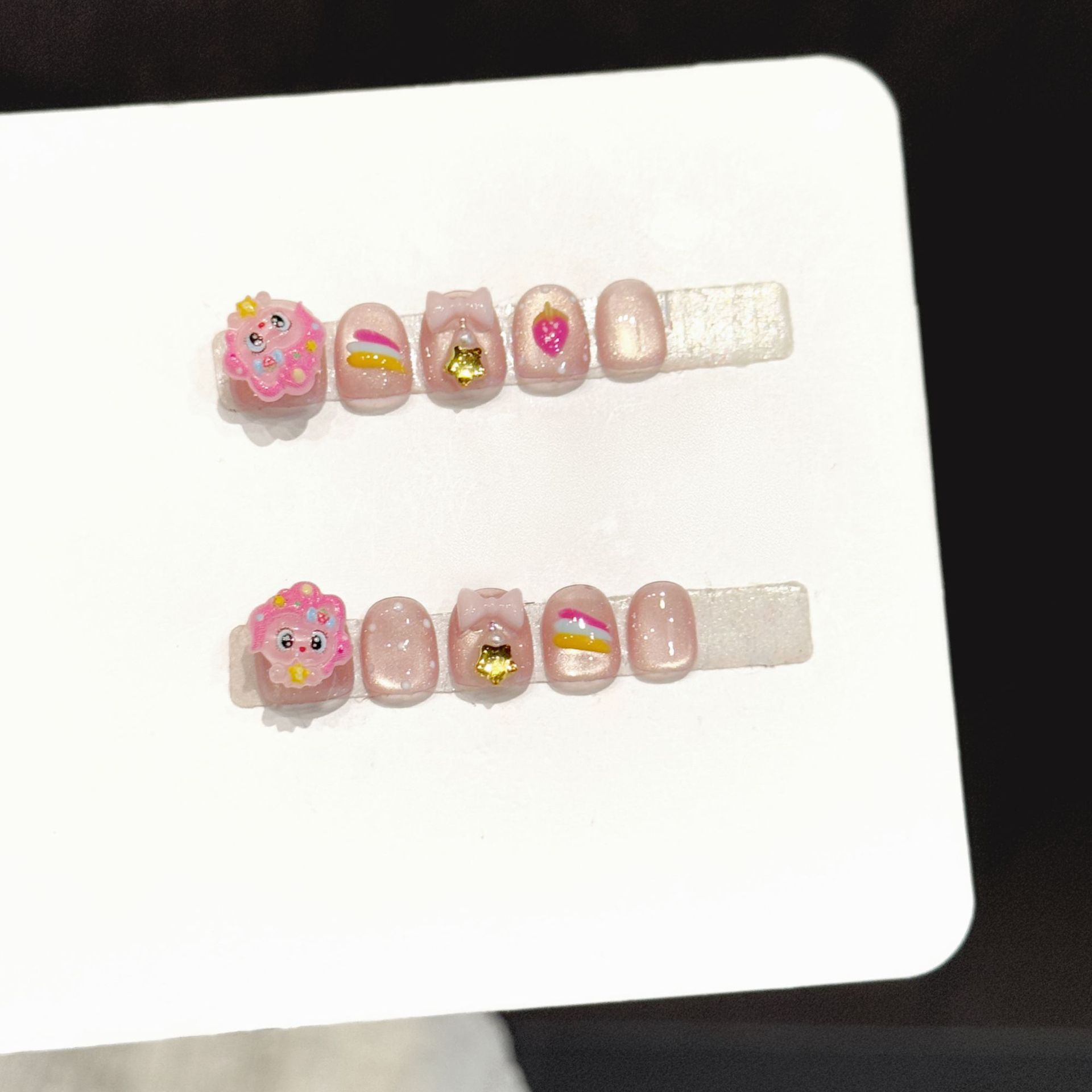 10PCS Handmade Nail Art Pink D - Resin Art For Kids recensione e prezzo