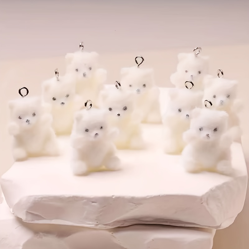 6Pcs Polar Bear Resin Charms C - Resin Art Craft recensione e prezzo