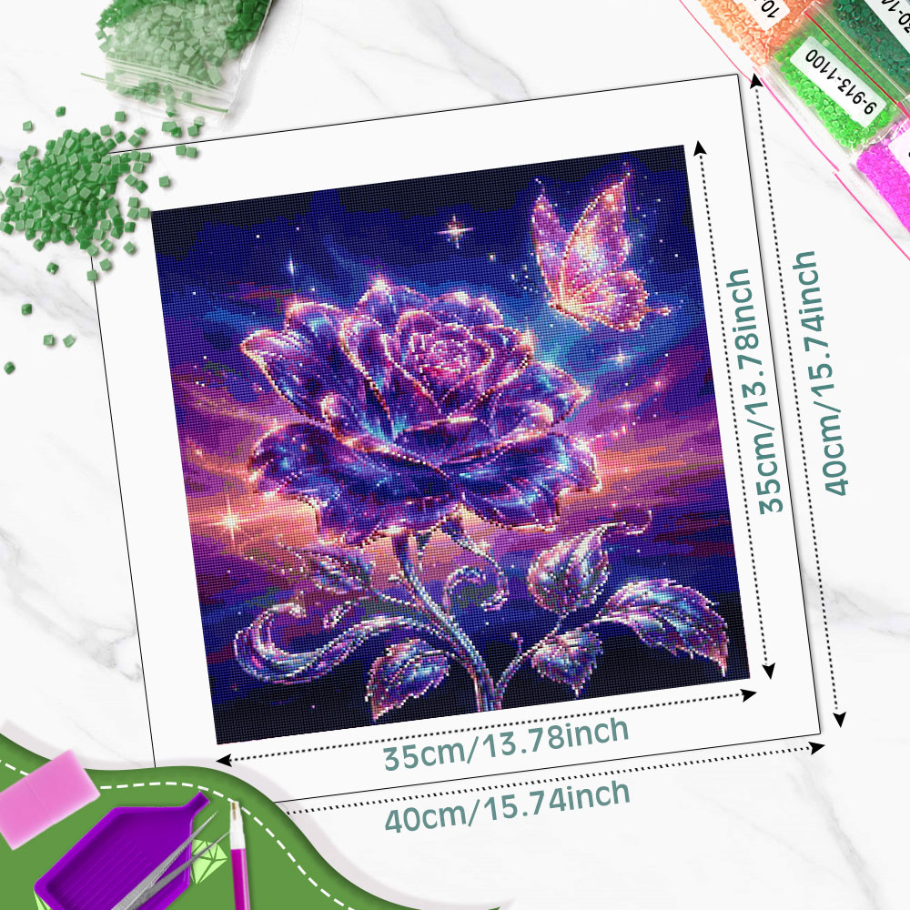 Huacan Full Square Round Diamo - Resin Art With Rose recensione e prezzo
