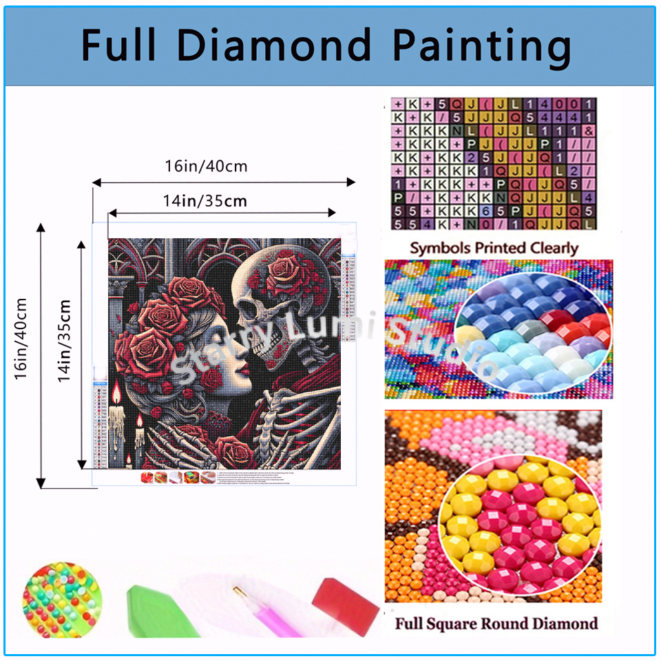 5D Diamond Painting Gothic Lad - Resin Art With Rose recensione e prezzo