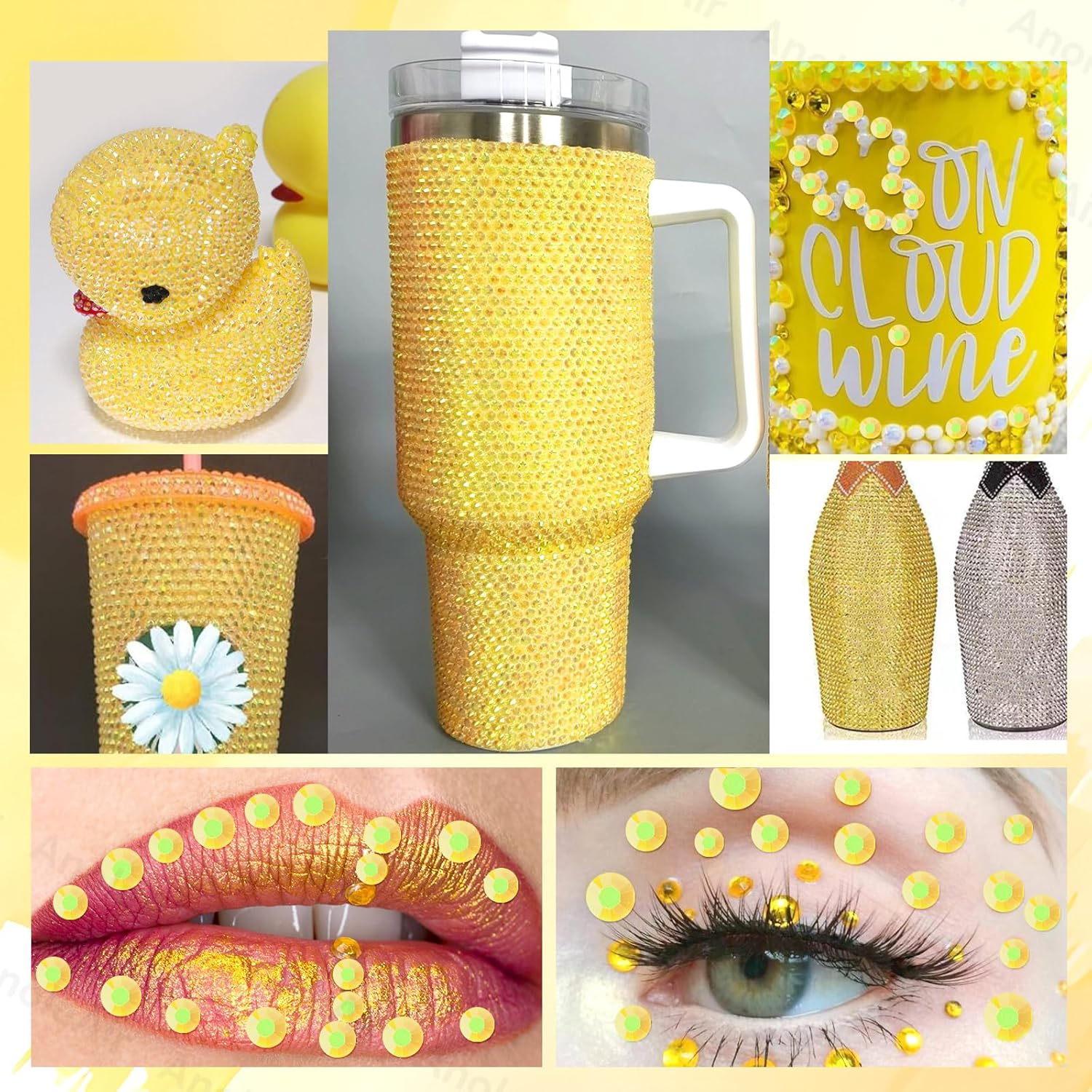 Lemon yellow Resin Rhinestones - Resin Art Quantity recensione e prezzo