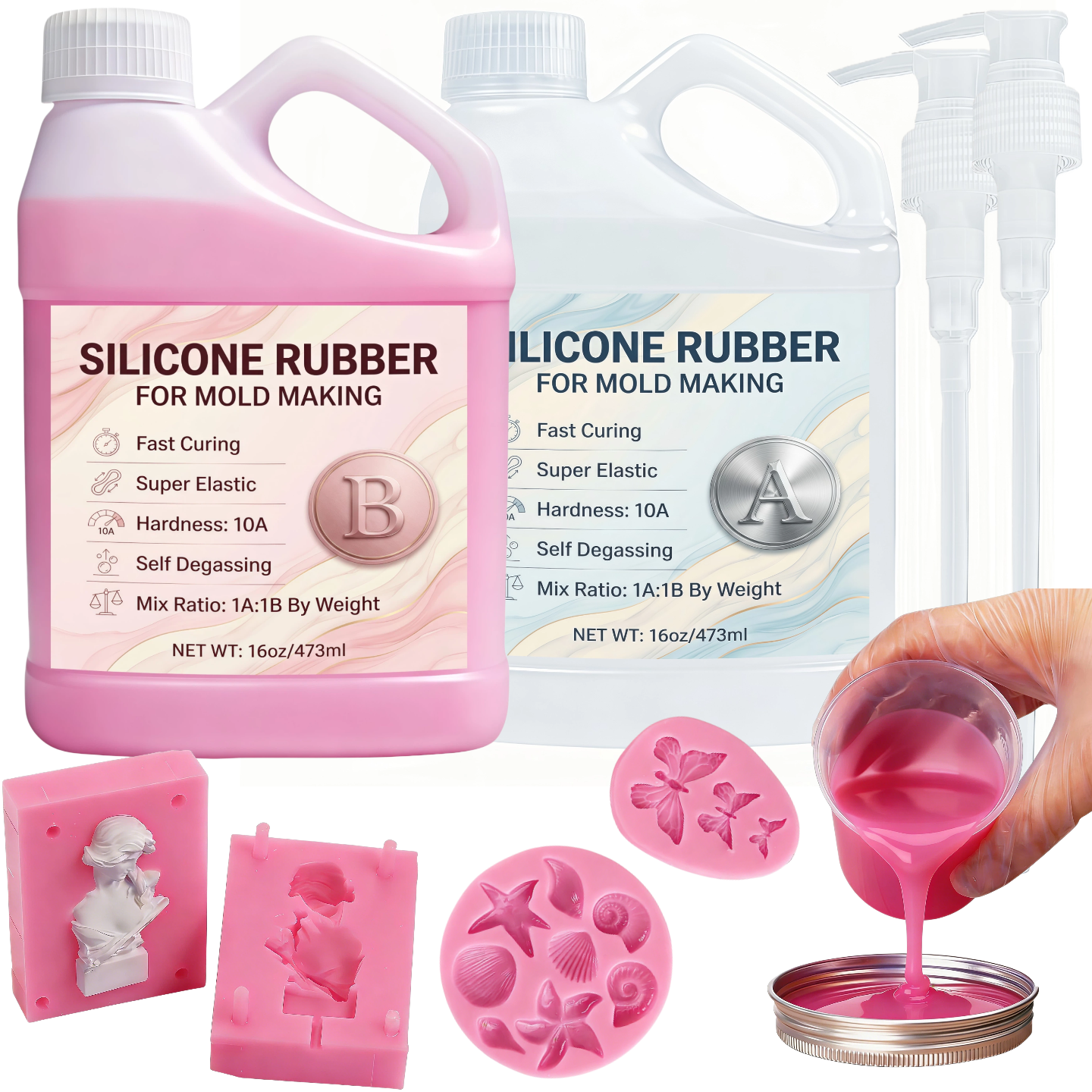 Pink Liquid Silicon Rubber, Re - Resin Art Craft recensione e prezzo