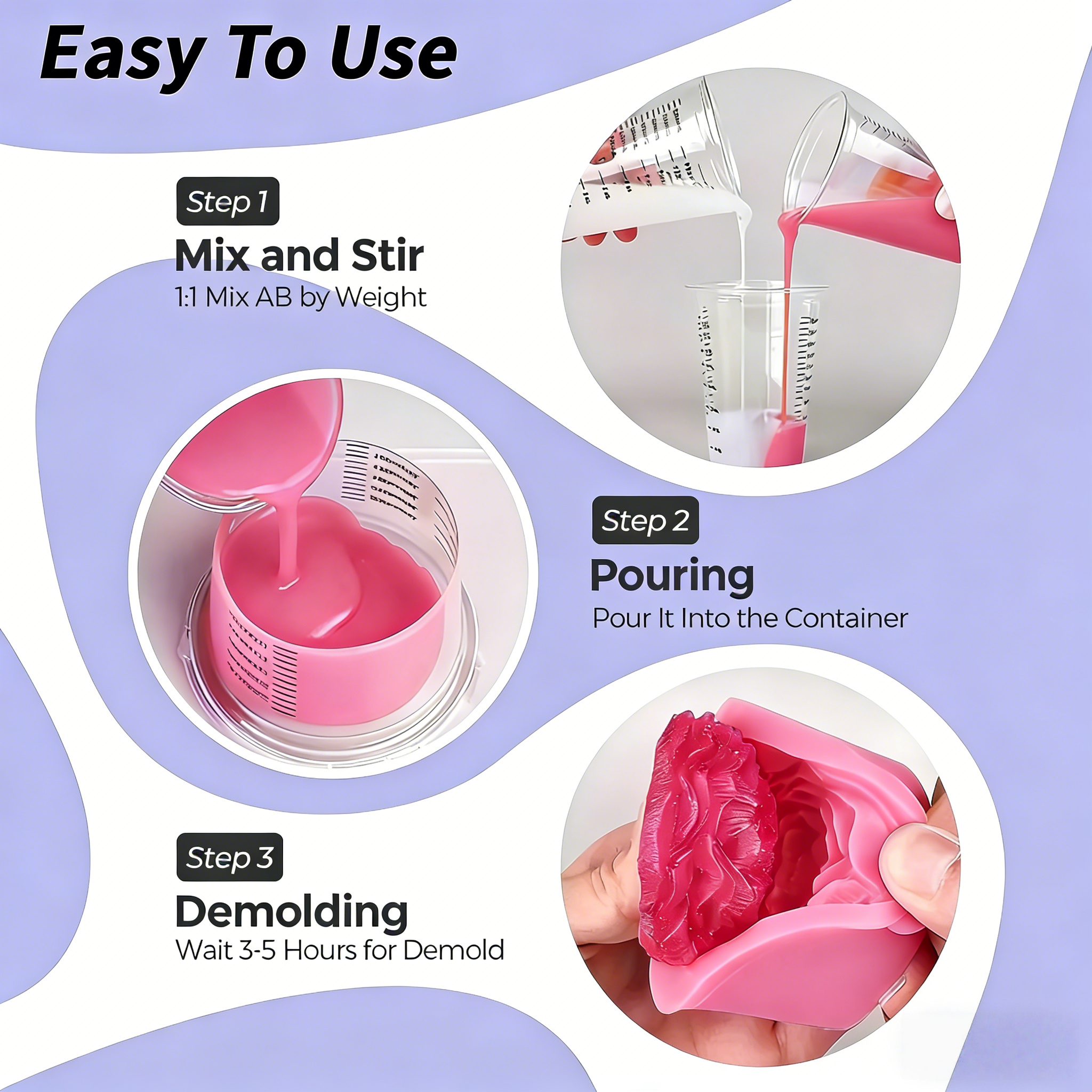 Pink Liquid Silicon Rubber, Re - Resin Art Craft recensione e prezzo