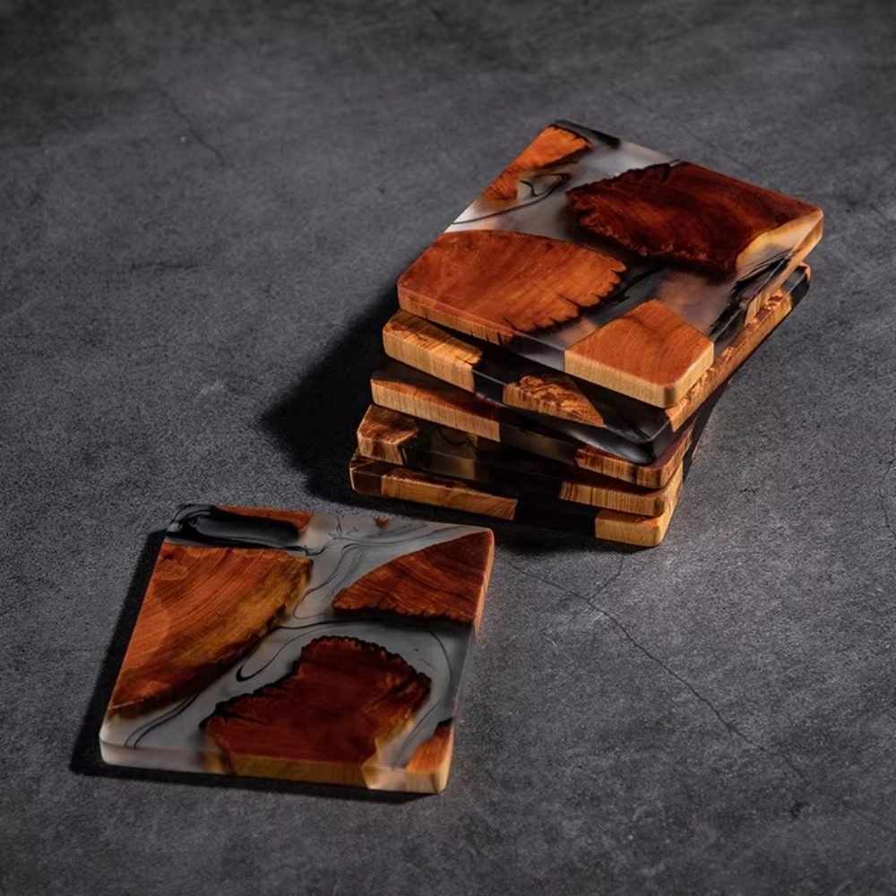 Wood Resin Coasters Square Cup - Resin Art Coffee Table recensione e prezzo