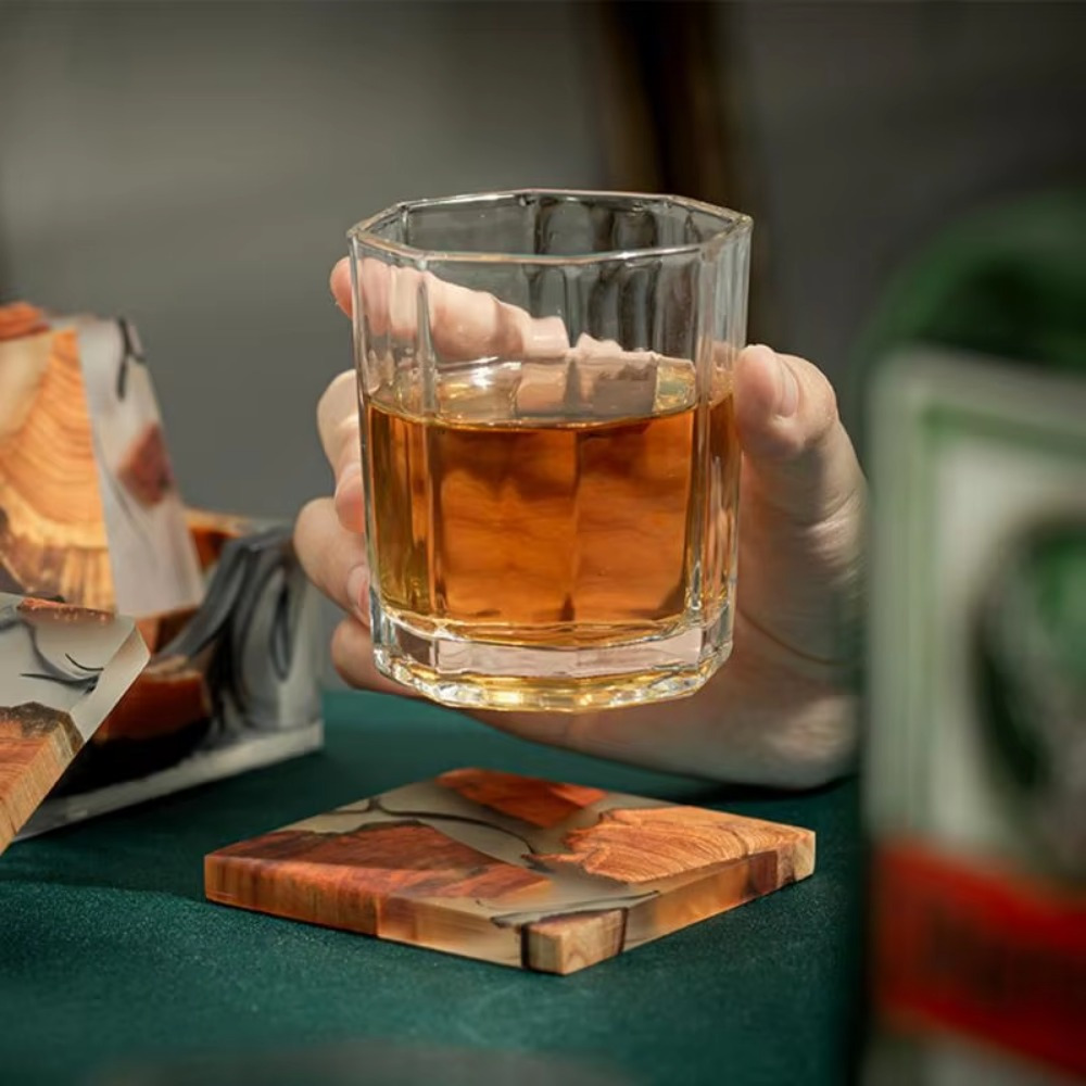 Wood Resin Coasters Square Cup - Resin Art Coffee Table recensione e prezzo