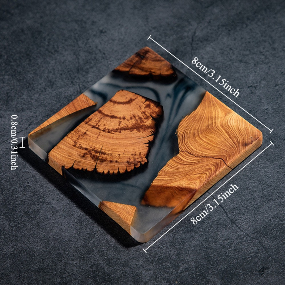 Wood Resin Coasters Square Cup - Resin Art Coffee Table recensione e prezzo
