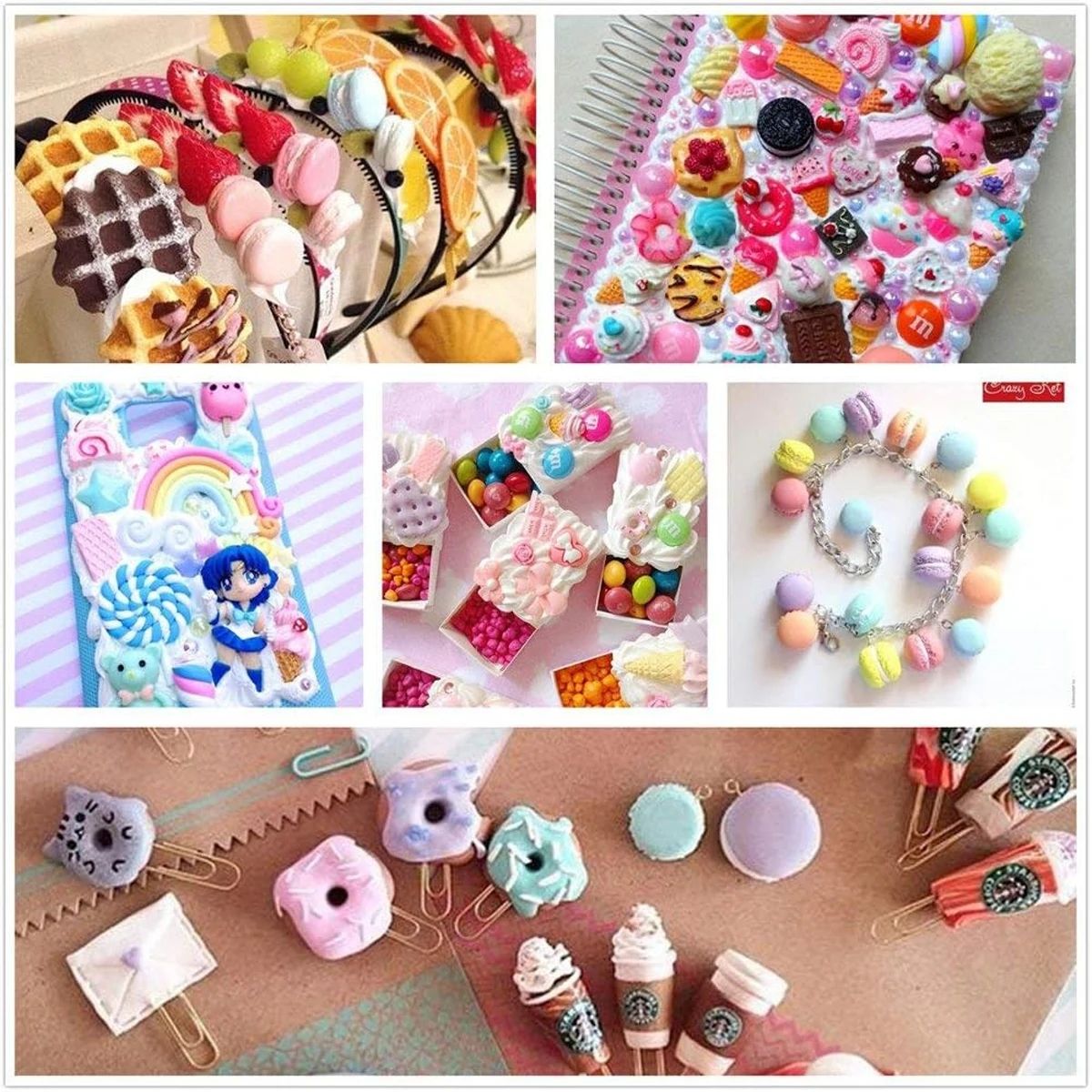 30pcs Random Candy Slime Charm - Resin Art Calligraphy recensione e prezzo