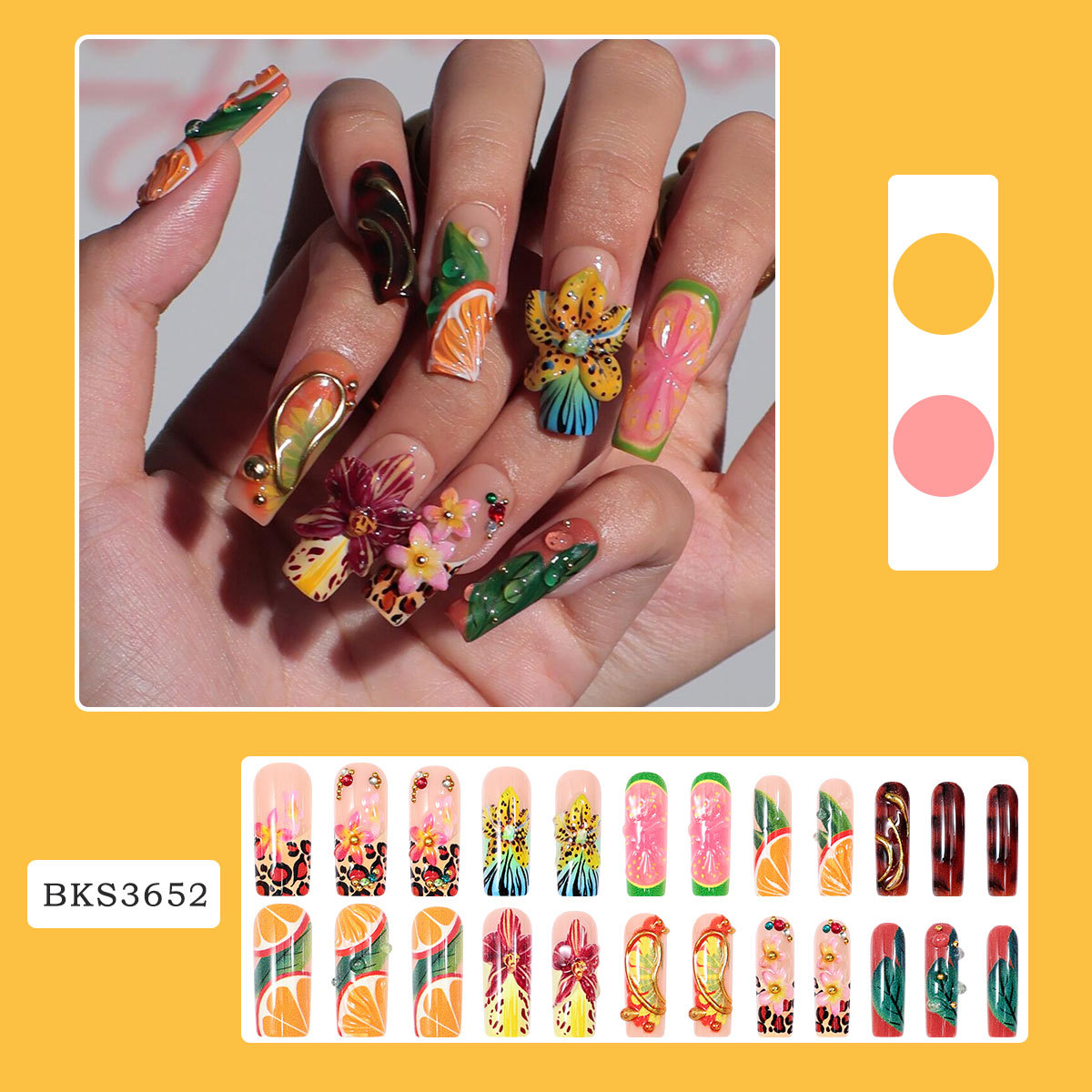 24Pcs Machine Made Press On Na - Resin Art Machine recensione e prezzo