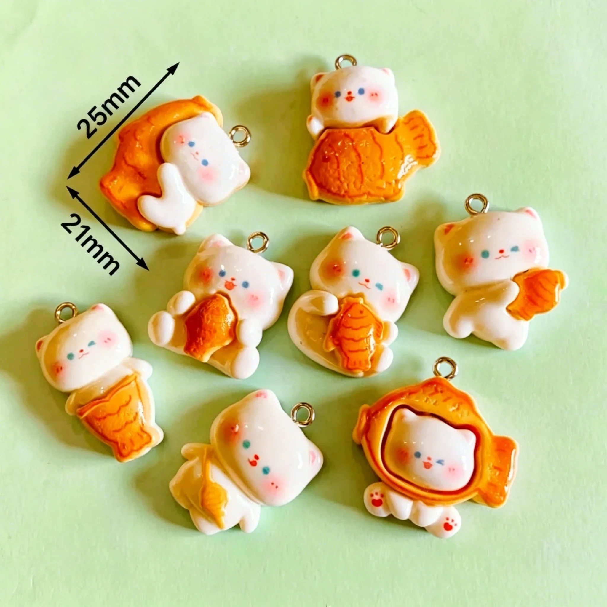 10pcs/lot Cute 3D Taiyaki Cat  - Resin Art Craft recensione e prezzo