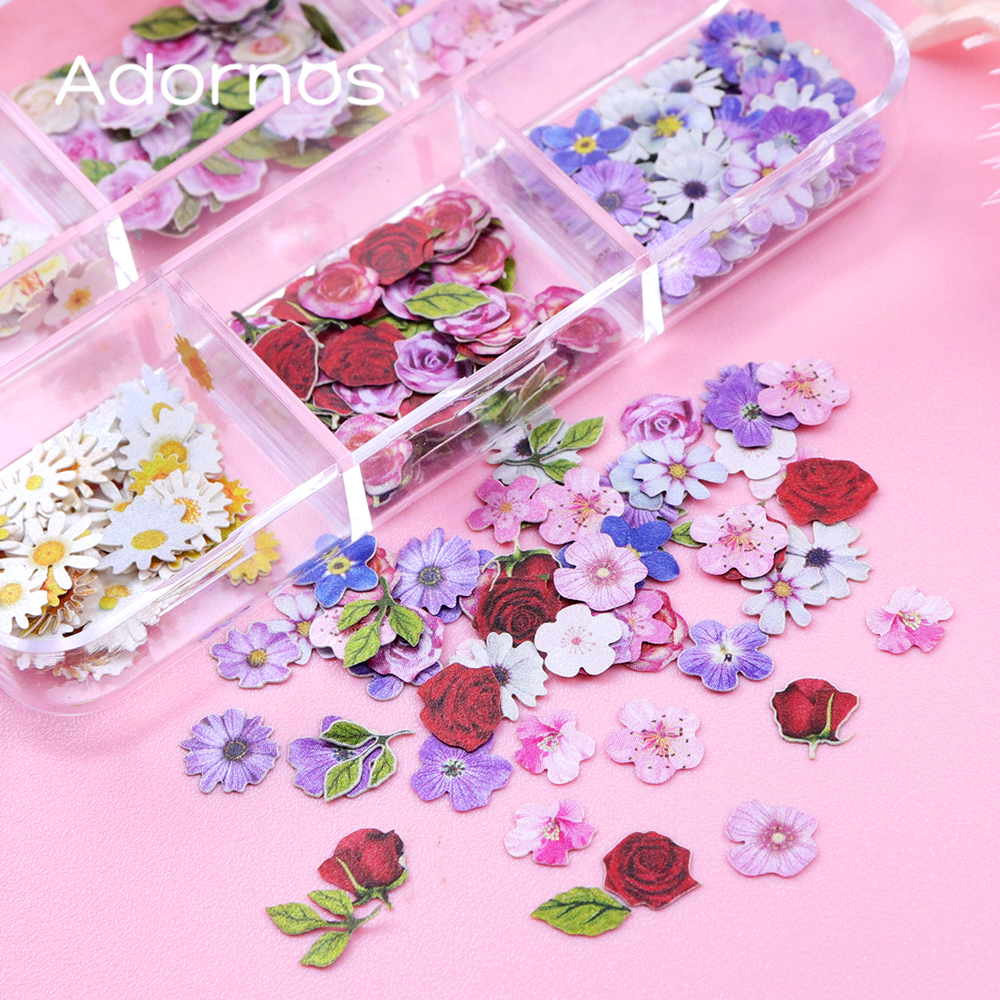6 Grids Flowers Wood Pulp Chip - Resin Art With Rose recensione e prezzo