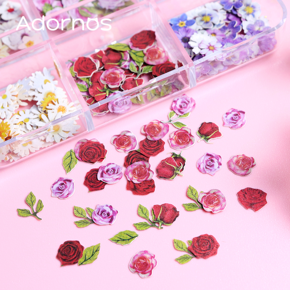6 Grids Flowers Wood Pulp Chip - Resin Art With Rose recensione e prezzo