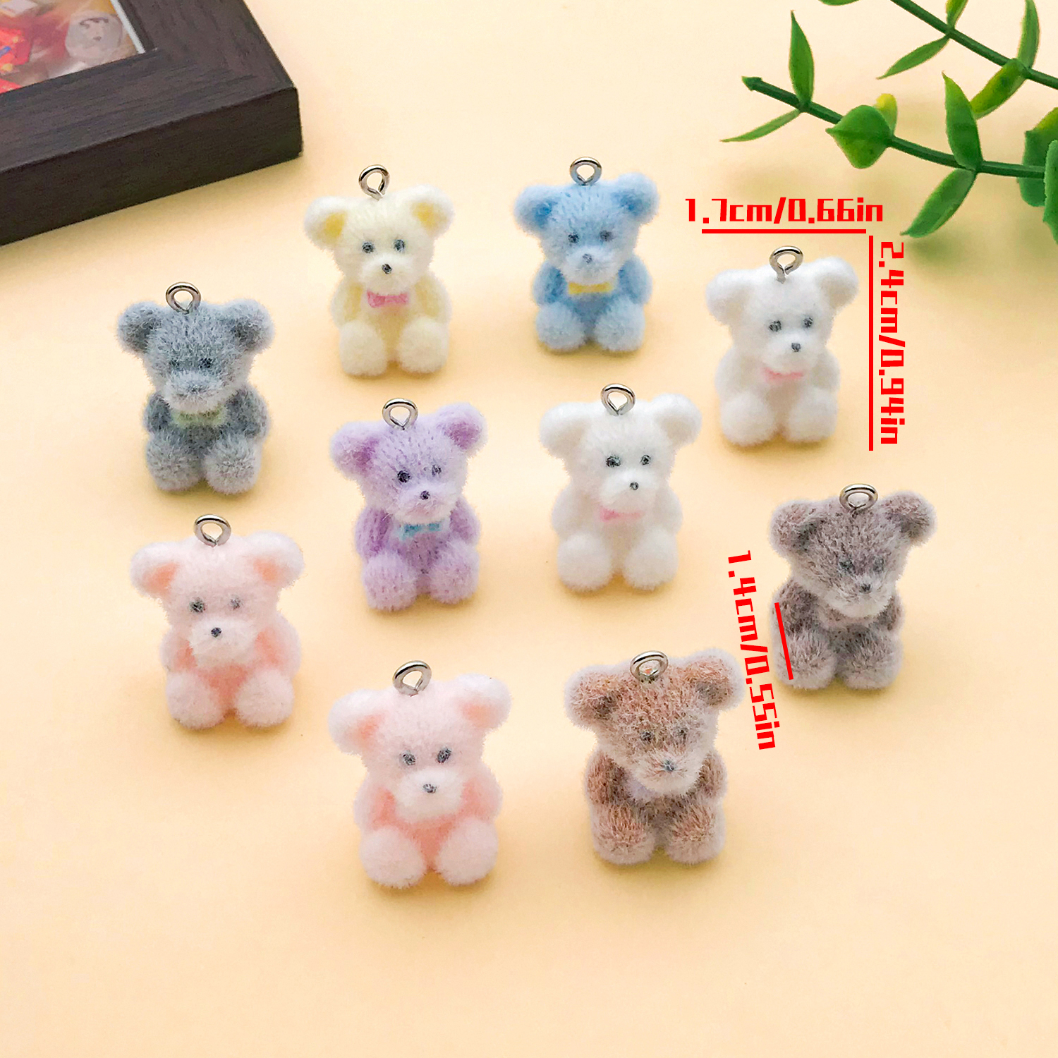 2/10pcs Resin Flocking Cute Li - Resin Art Calligraphy recensione e prezzo