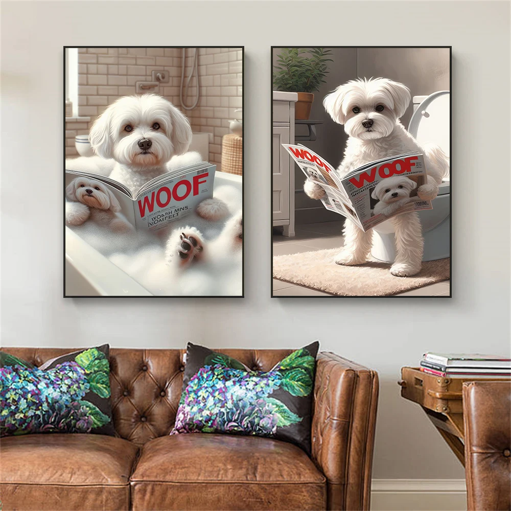 Funny Bathroom Maltese Dog Toi - Resin Art For Kids recensione e prezzo