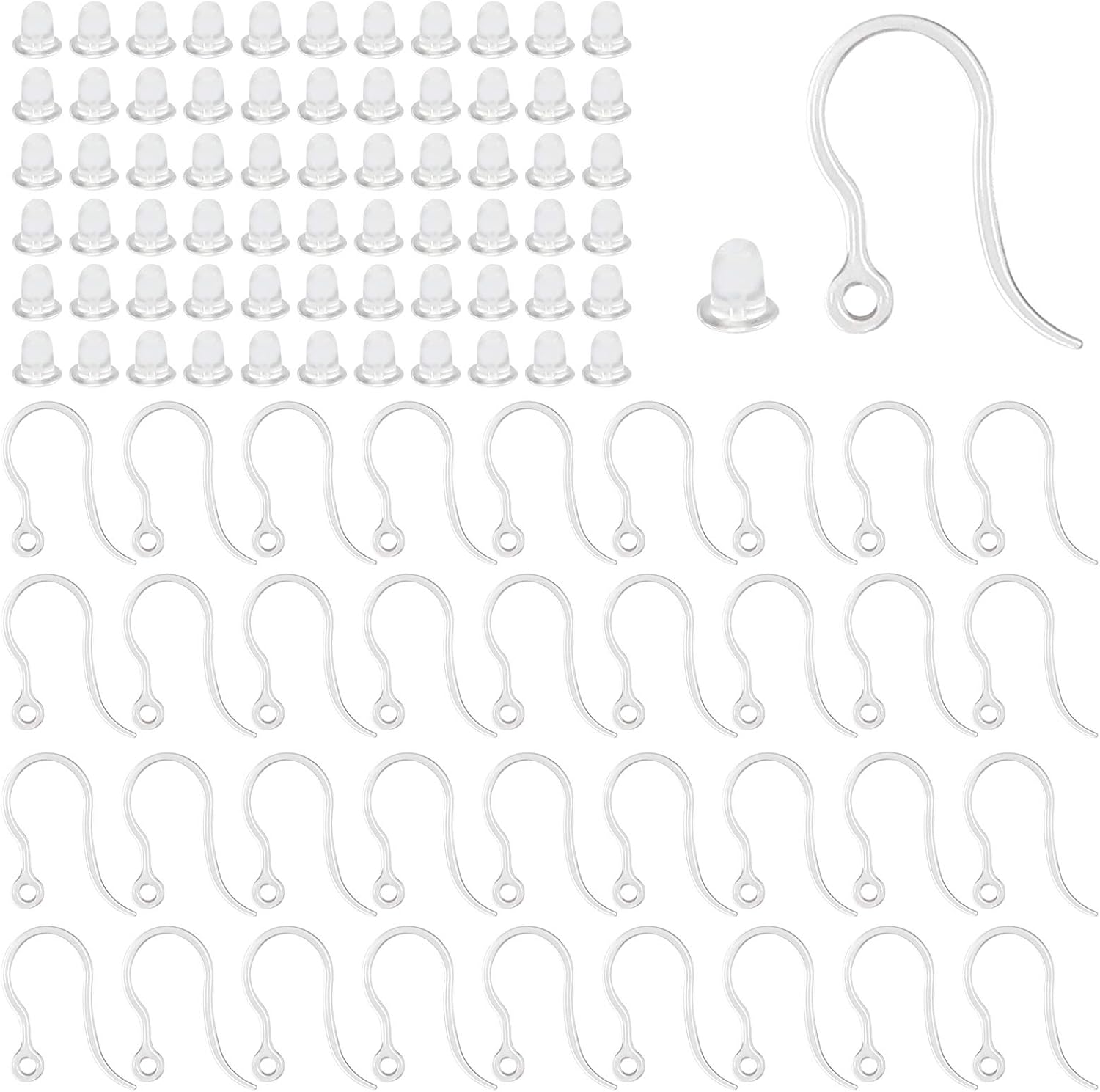 40pcs Clear Plastic Earring Ho - Resin Art Calligraphy recensione e prezzo