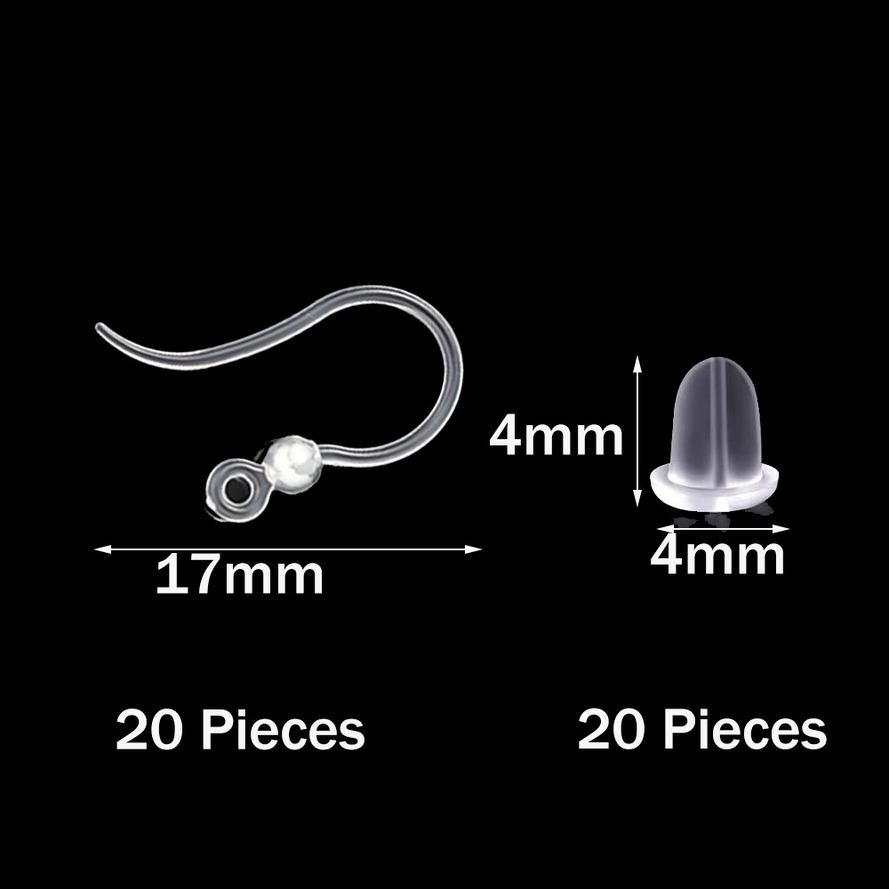 40pcs Clear Plastic Earring Ho - Resin Art Calligraphy recensione e prezzo