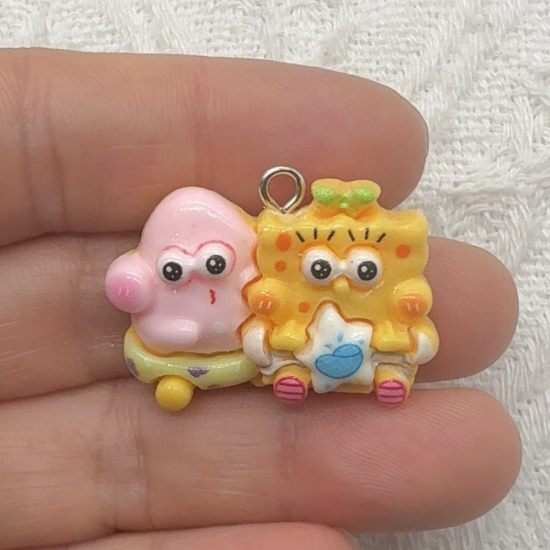 10pcs cartoon resin pendant, D - Resin Art Calligraphy recensione e prezzo