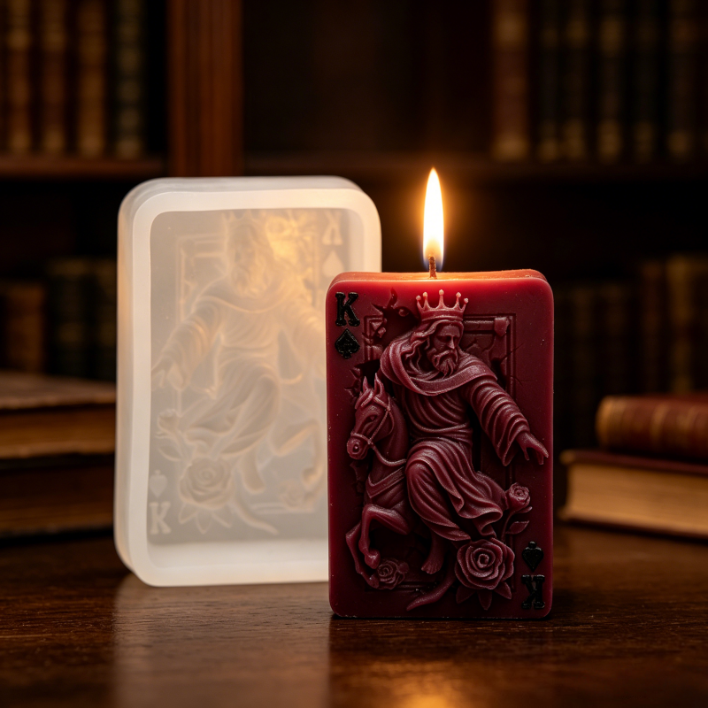 Vintage Spade King Poker Card  - Resin Art With Rose recensione e prezzo
