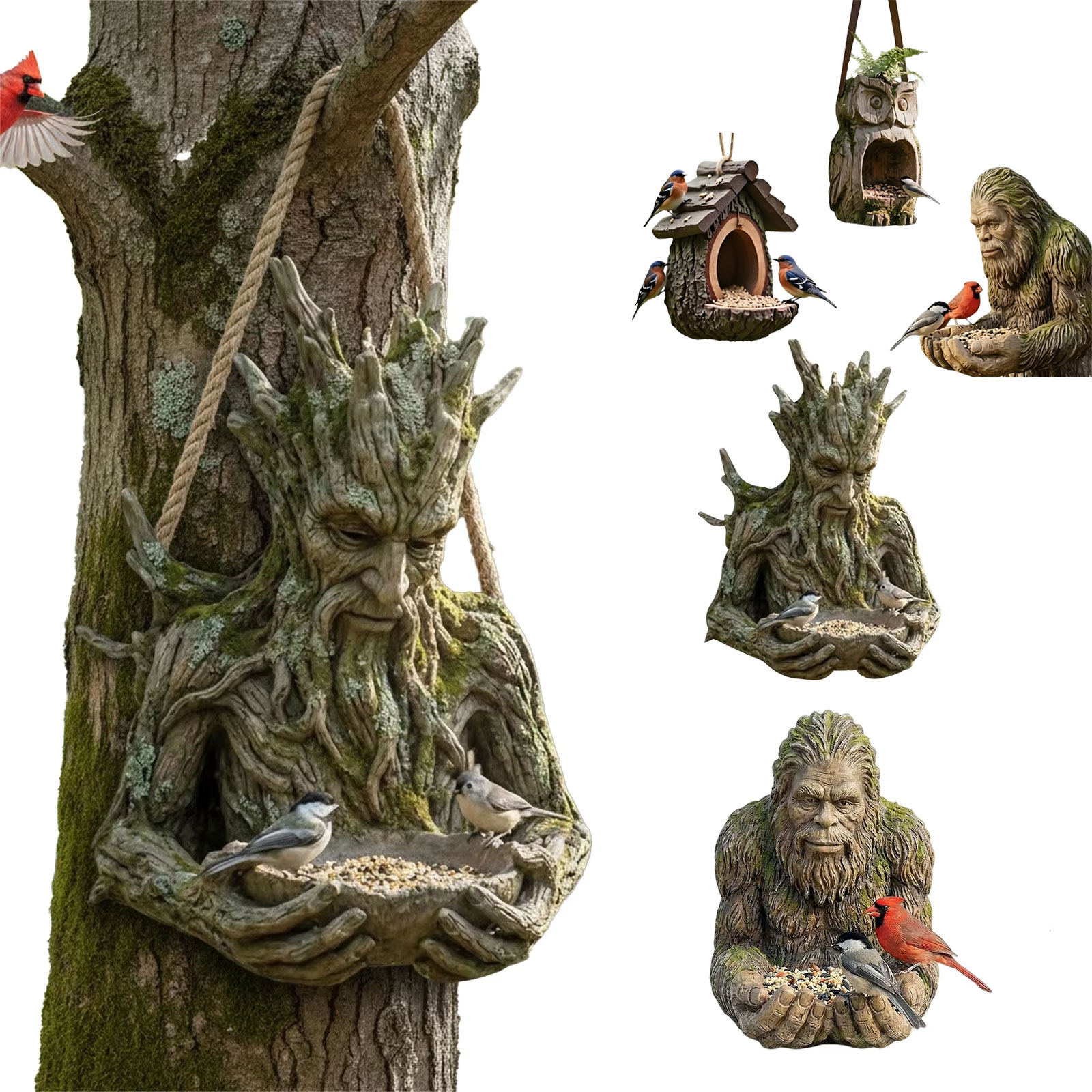 Funny Bigfoot Tree Hanging Bir - Resin Art Watch recensione e prezzo