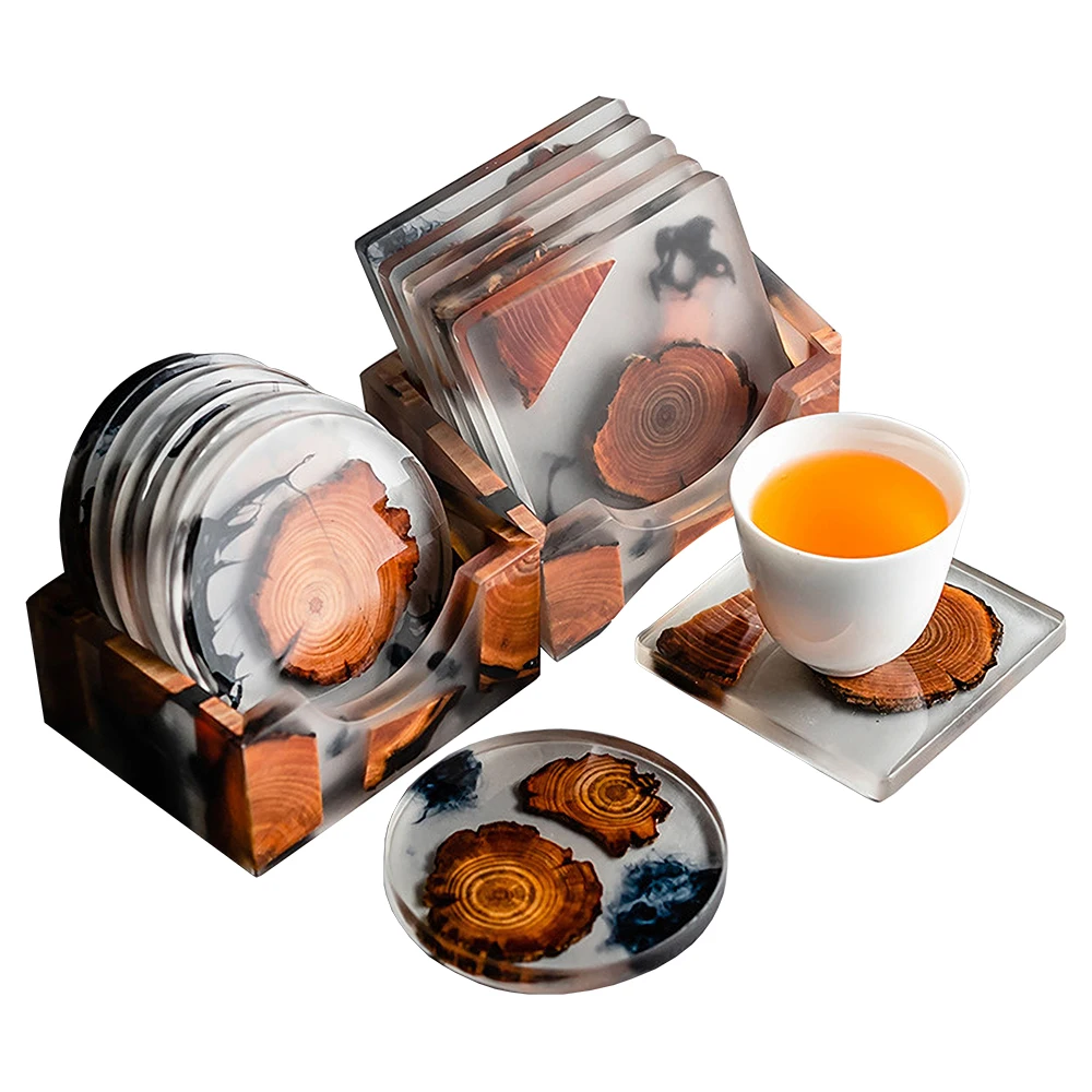 6PCS/Set Resin Pine Coasters H - Resin Art Coffee Table recensione e prezzo