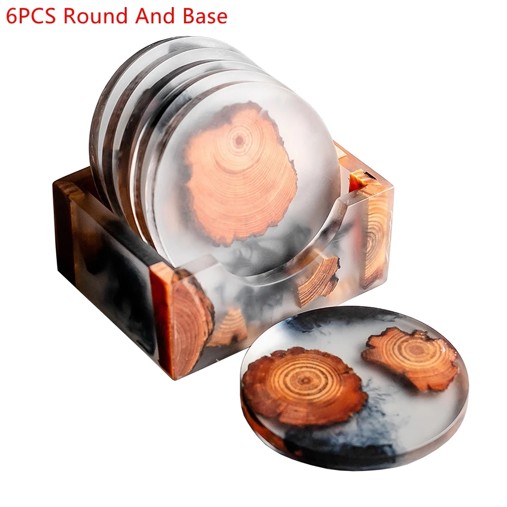 6PCS/Set Resin Pine Coasters H - Resin Art Coffee Table recensione e prezzo