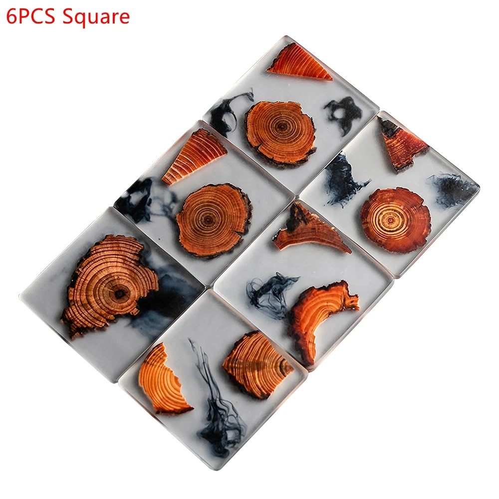 6PCS/Set Resin Pine Coasters H - Resin Art Coffee Table recensione e prezzo