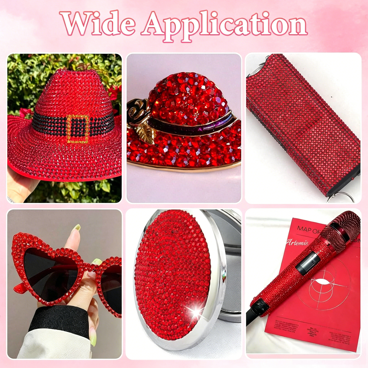 Red Flatback Resin Rhinestones - Resin Art Quantity recensione e prezzo